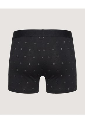 Boxer Medio Estampado Para Hombre Negro Ostu