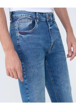 Jean Para Hombre Skinny Color Azul Medio Marca Ostu #60160415