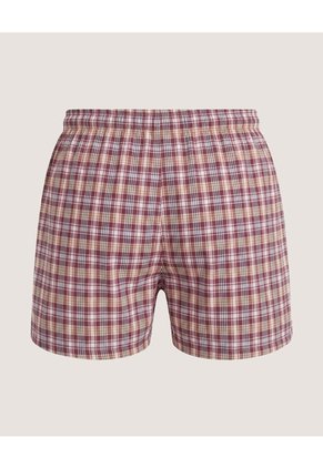 Bóxer Amplio Cuadros Vichy  Para Hombre Vino Ostu