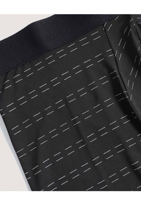 Bóxer Medio Rayas Minimalistas  Para Hombre Negro Ostu