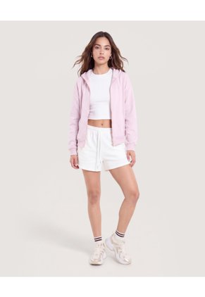 Hoodie Unicolor Para Mujer Lila Ostu