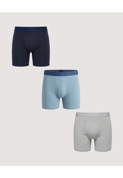 Pack X3 Boxer Medio Básico  Para Hombre Negro Ostu
