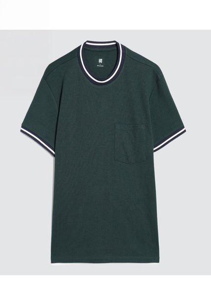 Camiseta Para Hombre Manga Corta Color Verde  Marca Ostu #60091420