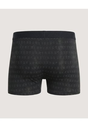 Bóxer Medio Rayas Minimalistas  Para Hombre Negro Ostu