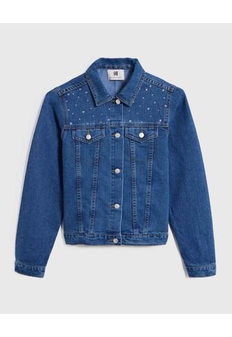 Chaqueta Para Niña Trucker Color Azul Medio Marca Ostu #90080042 Ostu