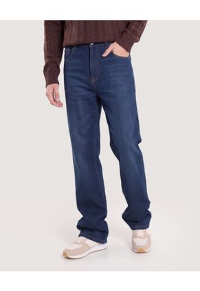 Jean Straight Oscuro  Para Hombre Azul Ostu