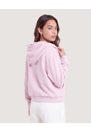 Hoodie Unicolor Para Mujer Lila Ostu