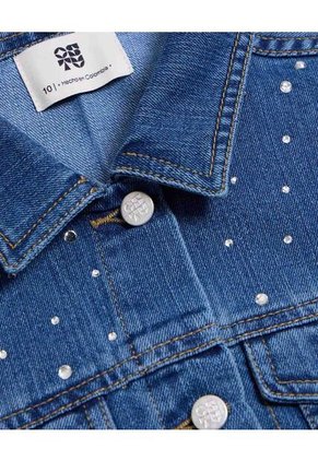 Chaqueta Para Niña Trucker Color Azul Medio Marca Ostu #90080042