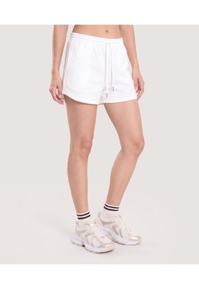 Short Unicolor Para Mujer Blanco Ostu