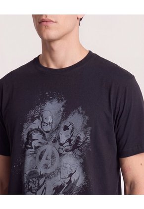 Camiseta Avengers Shadow  Para Hombre Negro Ostu