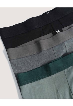 Pack X3 Boxer Medio Básico  Para Hombre Negro Ostu