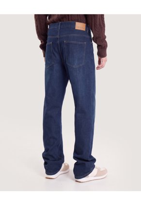 Jean Straight Oscuro  Para Hombre Azul Ostu