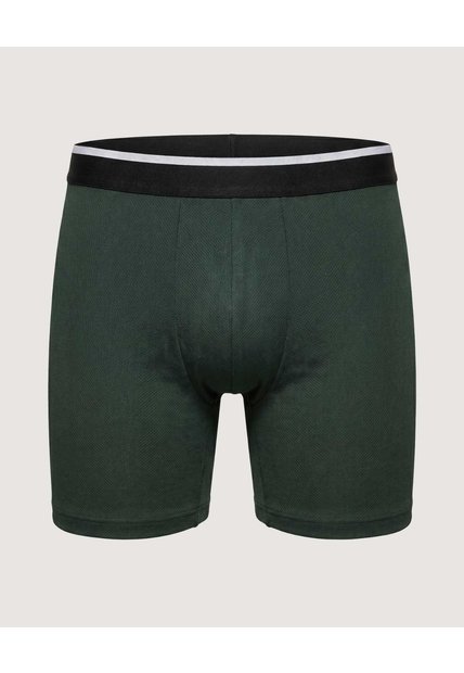 Boxer Medio Malla Básico  Para Hombre Verde Ostu