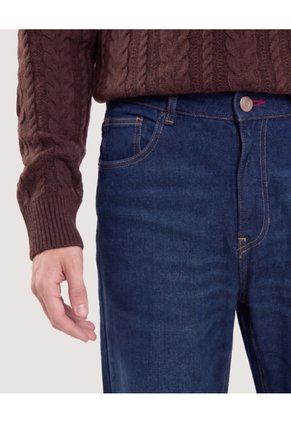 Jean Straight Oscuro  Para Hombre Azul Ostu