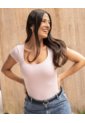 Body Escote Semicuadrado  Para Mujer Lila Ostu de Ostu