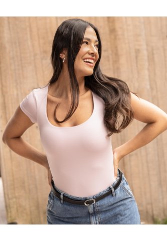 Body Escote Semicuadrado  Para Mujer Lila Ostu Ostu