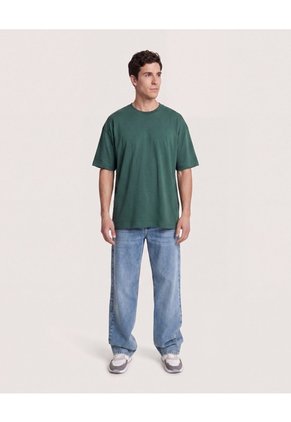 Camiseta Phoenix Relaxed Para Hombre Verde Ostu