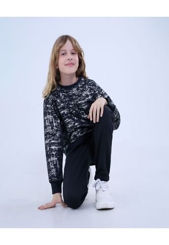 Pantalon Para Niña Jogger Color Negro Marca Ostu #90070058 Ostu