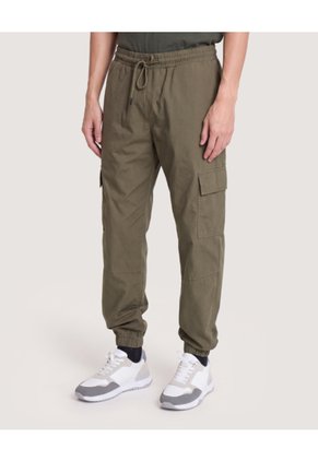 Jogger Con Bolsillos Cargo Para Hombre Verde Ostu