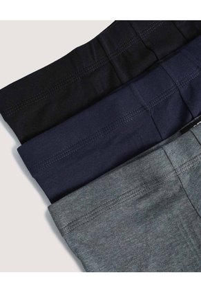 Boxer Medio Pack X3 Básico Para Hombre Negro Ostu