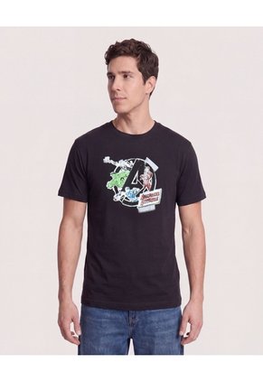 Camiseta Avengers Assemble  Para Hombre Negro Ostu