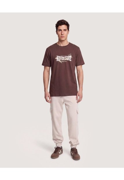 Camiseta Adventure Spirit  Para Hombre Café Ostu