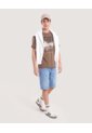 Bermuda Slim Dirty Denim  Para Hombre Azul Ostu de Ostu