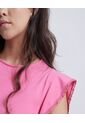 Camiseta Para Mujer Manga Corta Color Rosado  Marca Ostu #40091842 de Ostu