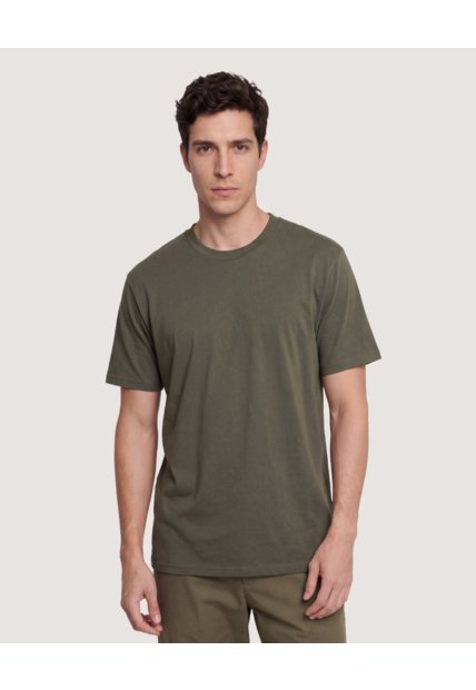 Camiseta Oversize Texturizada  Para Hombre Verde Ostu