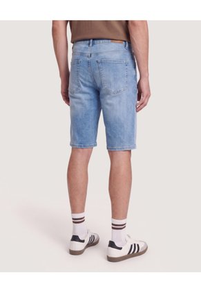 Bermuda Slim Dirty Denim  Para Hombre Azul Ostu
