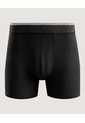 Boxer Medio Microfibra Con Malla  Para Hombre Negro Ostu de Ostu