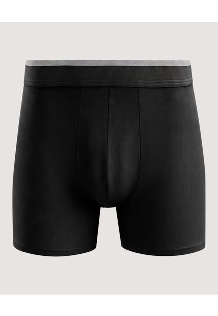 Boxer Medio Microfibra Con Malla  Para Hombre Negro Ostu