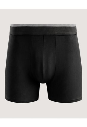 Boxer Medio Microfibra Con Malla Para Hombre Negro Ostu