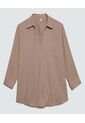 Camisa Para Mujer Manga 3/4 Color Beige Marca Ostu #40010254 de Ostu
