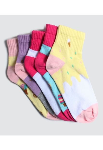 Medias Infantil Niña Tobillera Color Negro Marca Ostu #90980108