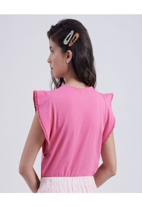 Camiseta Para Mujer Manga Corta Color Rosado  Marca Ostu #40091842