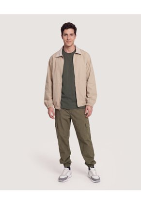 Camiseta Oversize Texturizada  Para Hombre Verde Ostu