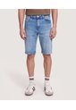 Bermuda Slim Dirty Denim  Para Hombre Azul Ostu de Ostu