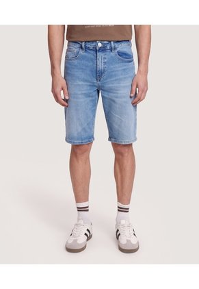 Bermuda Slim Dirty Denim  Para Hombre Azul Ostu