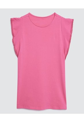 Camiseta Para Mujer Manga Corta Color Rosado  Marca Ostu #40091842