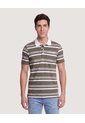Polo Cuello Tejido A Rayas  Para Hombre Verde Ostu de Ostu