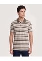 Polo Cuello Tejido A Rayas  Para Hombre Avena Ostu de Ostu