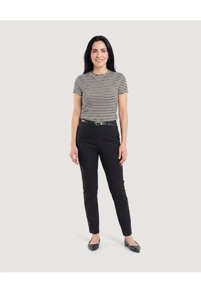 Pantalon Basico Tipo Chino Para Mujer Negro Ostu