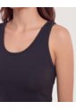 Top Largo Doble Vestibilidad  Para Mujer Negro Ostu de Ostu