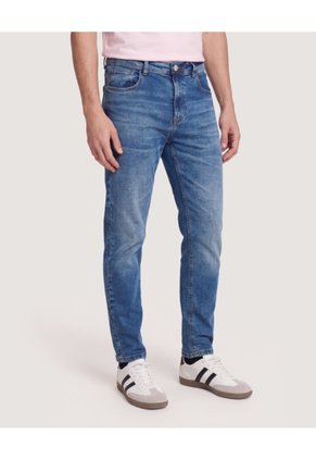 Jean Carrot Dirty  Para Hombre Azul Ostu
