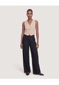 Pantalón Wide Leg Sastre  Para Mujer Negro Ostu de Ostu