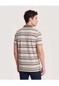 Polo Cuello Tejido A Rayas  Para Hombre Avena Ostu de Ostu