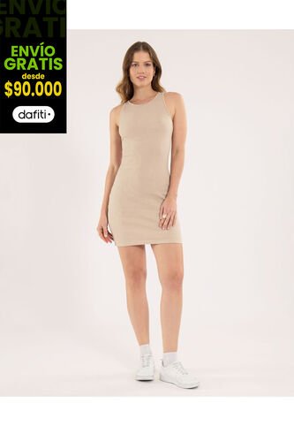 Vestido Para Mujer M/Sisa Corto Color Camel Marca Ostu #40170342 Ostu