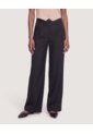 Pantalón Wide Leg Sastre  Para Mujer Negro Ostu de Ostu