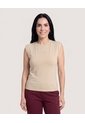 Camiseta Mujer Sin Mangas Con Screen  Para Mujer Beige Ostu de Ostu